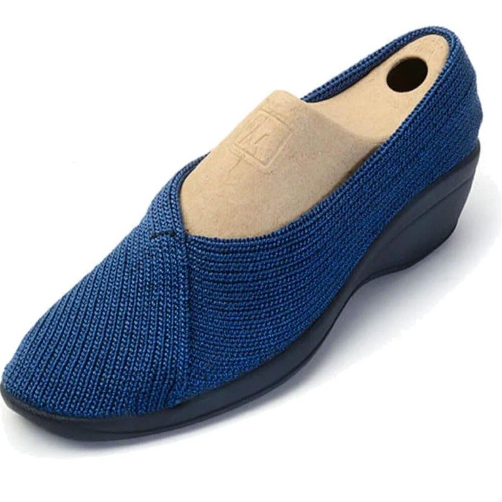 Arcopedico Shoes Mailu Blue Denim Comfort Slip On Light Knit Womens Size 41